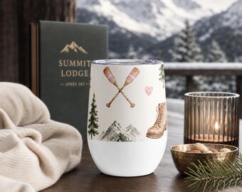 Mountain Wine Tumbler Tahoe Denver Colorado Girls Trip Cup Cabin Bachelorette Gift Alpine Travel Tumbler