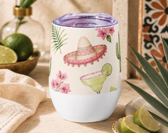 Mexico Girls Trip Wine Tumbler Cabo Cancun Tulum Bachelorette Cup Beach Vacation Bridesmaid Gift Tropical Travel Tumbler