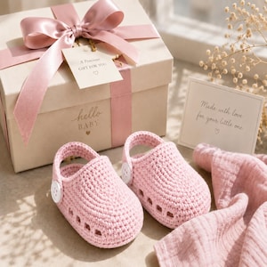 Handmade crochet baby clogs with soft soles, easy DIY sandal and bootie design for infants, digital download pattern.