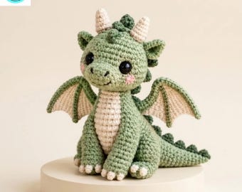 Baby Dragon Crochet Pattern PDF, Cute Amigurumi Fantasy Toy, Beginner Friendly Digital Download