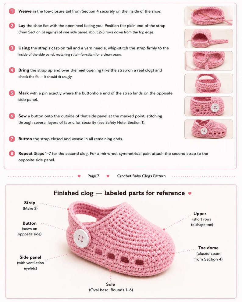 Handmade crochet baby clogs with soft soles, easy DIY sandal and bootie design for infants, digital download pattern.