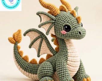 Baby Dragon Crochet Pattern PDF, Cute Amigurumi Fantasy Creature, Beginner Friendly Digital Download