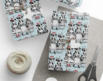 Cow Friends Wrapping Paper, Animal Lover Gift