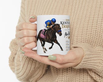 Mine That Bird Mug, 2009 Kentucky Derby Winner Coffee Cup, Horse Racing Gift, Derby Champion Mug, Racehorse Lover Gift
