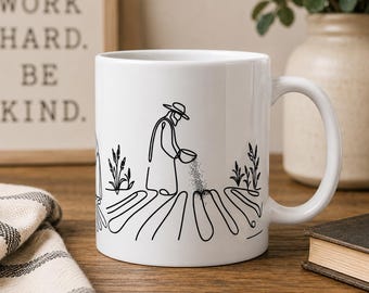 Gardener's Delight Ceramic Mug, Nature Inspired Plant Lover Coffee Cup (11oz, 15oz)