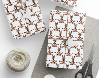 Yoga Donkey Wrapping Paper: Meditation Gift Wrap, Animal Lover Present