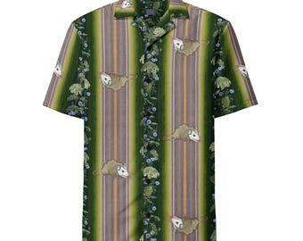 camicia con bottoni a forma di opossum