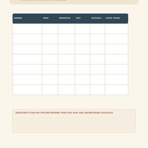 First-Time Homebuyer Planning Kit - Printable House Hunting, Budget and Closing Checklist