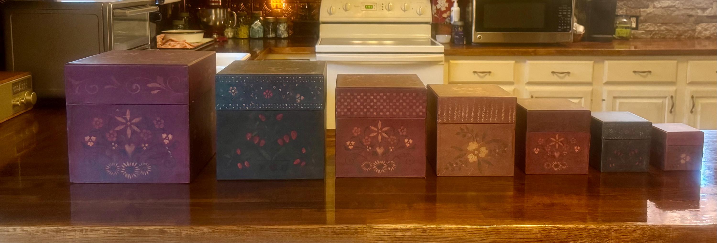 Primitive Wooden Stacking Boxes - Etsy