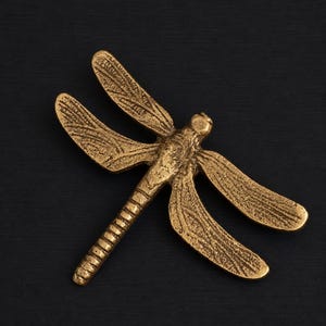 Pu&ograve; includere: Un ornamento a forma di libellula color oro metallizzato con una superficie testurizzata, motivi dettagliati sulle ali e un corpo segmentato. L'insetto &egrave; raffigurato con quattro ali spiegate e una coda lunga e sottile con finitura anticata.