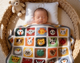Custom Crochet Baby Blanket Gift for Newborns, Soft Crocheted Baby Blanket Pattern with Personalized Handmade Baby Blanket Design