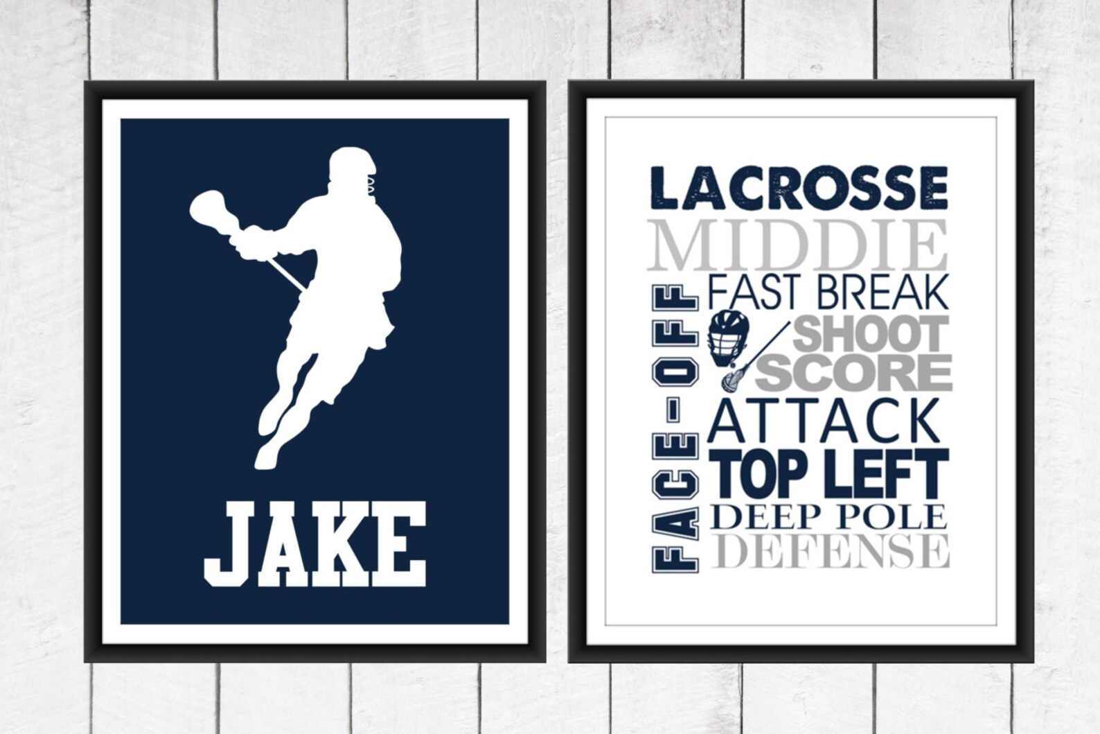 LACROSSE Word Art Print 2 Piece Set Custom Colors and Sizes Etsy