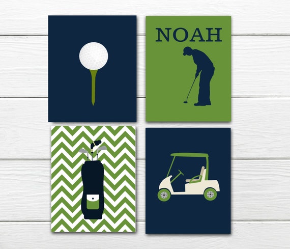 Golf Themed Decor Boy Custom Colors Golf Nursery Decor Etsy