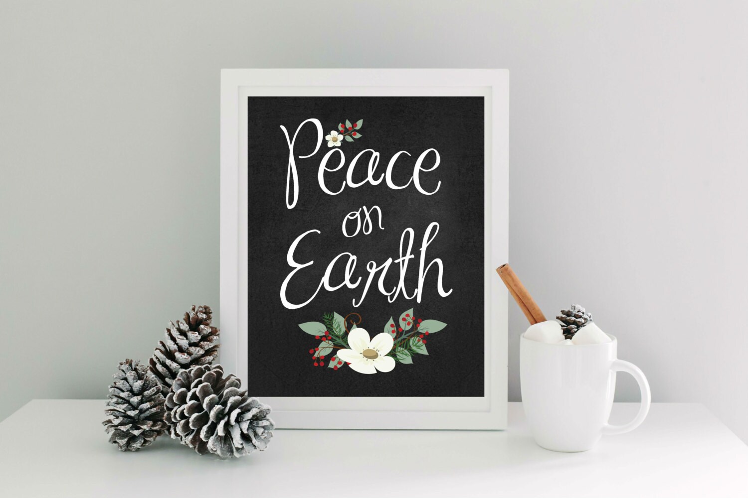 peace on earth instant download 8x10 chalkboard background