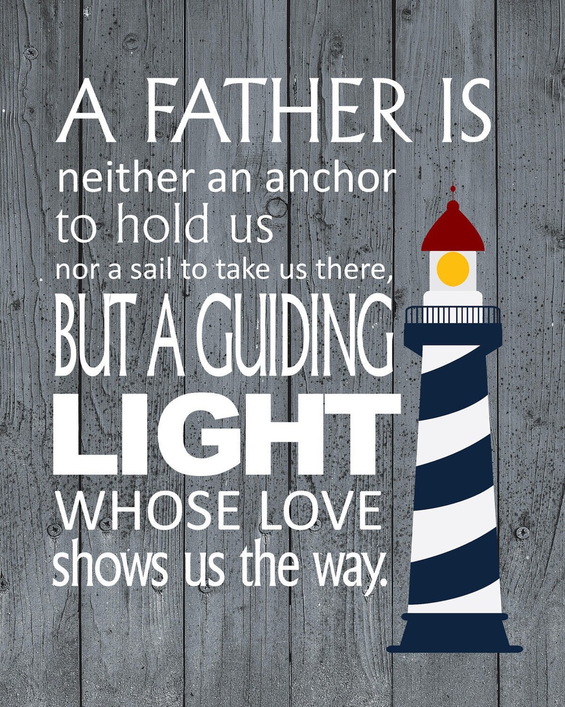 Father Quote Father's Day Gift Gift for Dad Nautical Etsy
