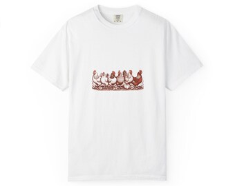 My Girls Backyard Flock Shirt | Funny Chicken Keeper Gift | Hand-Drawn Hen Illustration Tee | Comfort Colors Farm Shirt