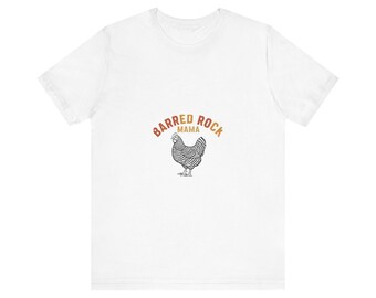 Barred Rock Mama-shirt | Cadeau voor kippenhouder met gestreepte rots | Retro Heritage Breed Hen Love T-shirt