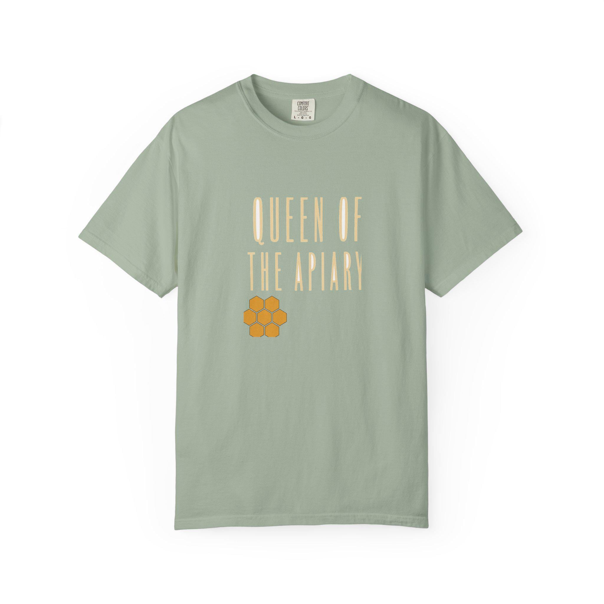 Queen of the Apiary Shirt, Beekeeper Gift, Beekeeping T-Shirt, Honeycomb Graphic Comfort Colors Tee