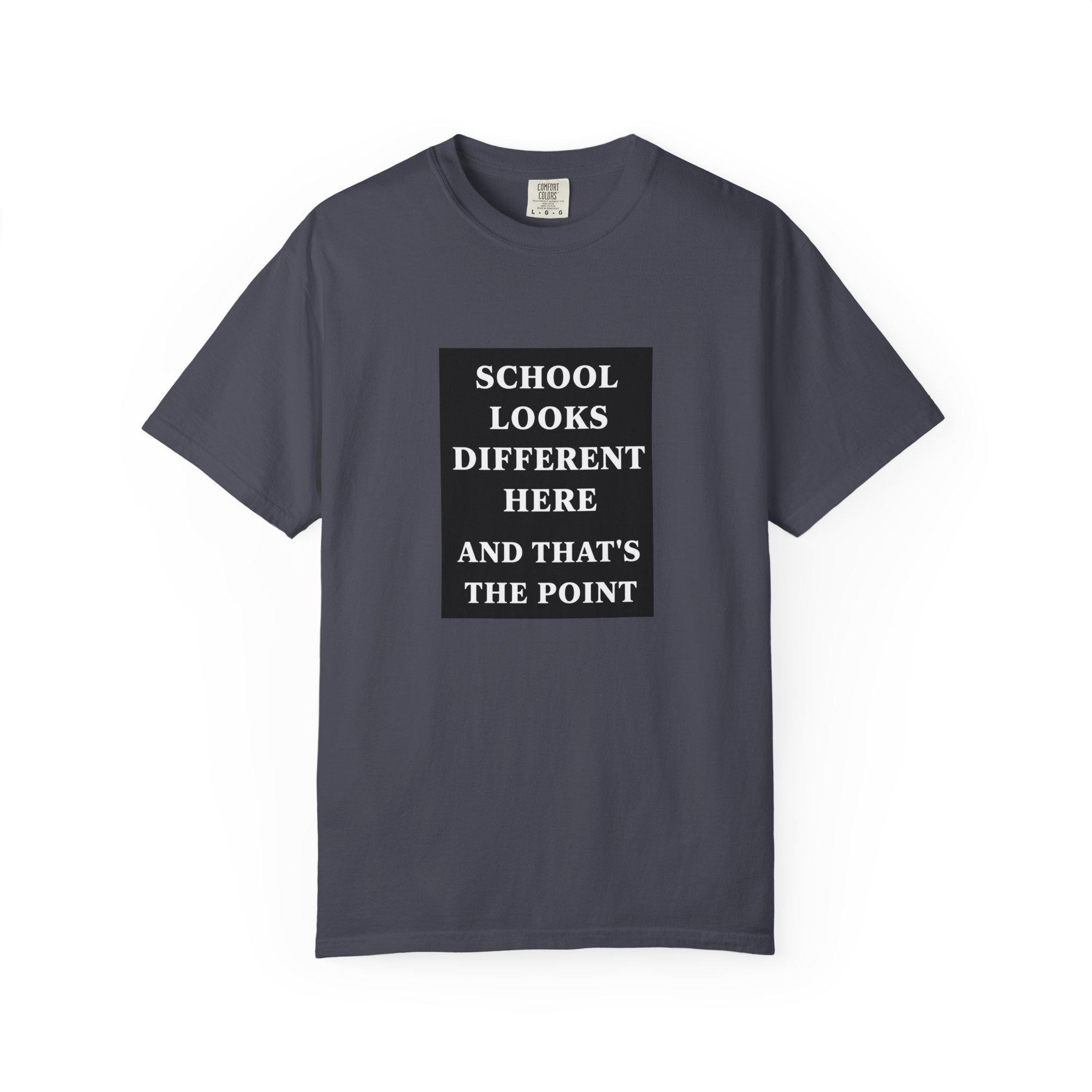 School Looks Different Here Shirt, Homeschool Mom Gift, Homeschool Mama Tee, Comfort Colors