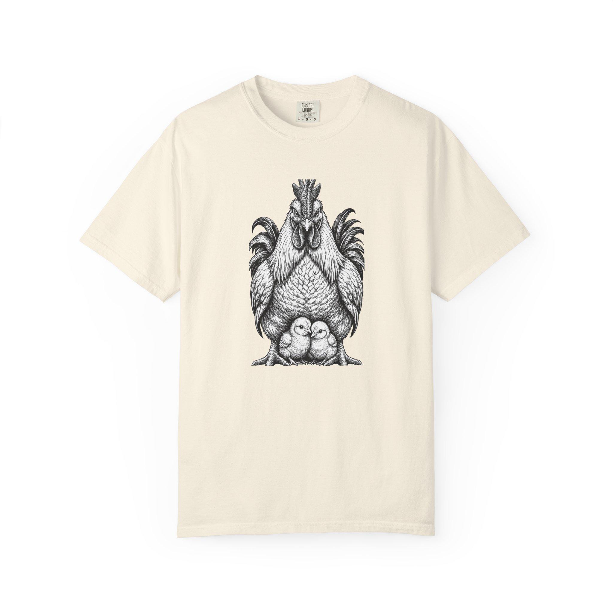 Rooster & Baby Chicks Cottagecore Shirt | Vintage Engraving Farm Life Tee
