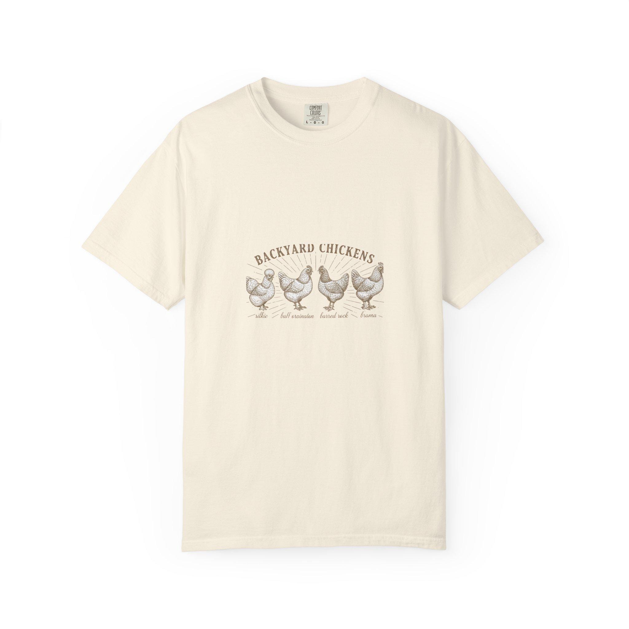Backyard Chickens Shirt | Vintage Sunburst Hen Breeds Tee | Chicken Keeper Gift | Comfort Colors Farm Shirt