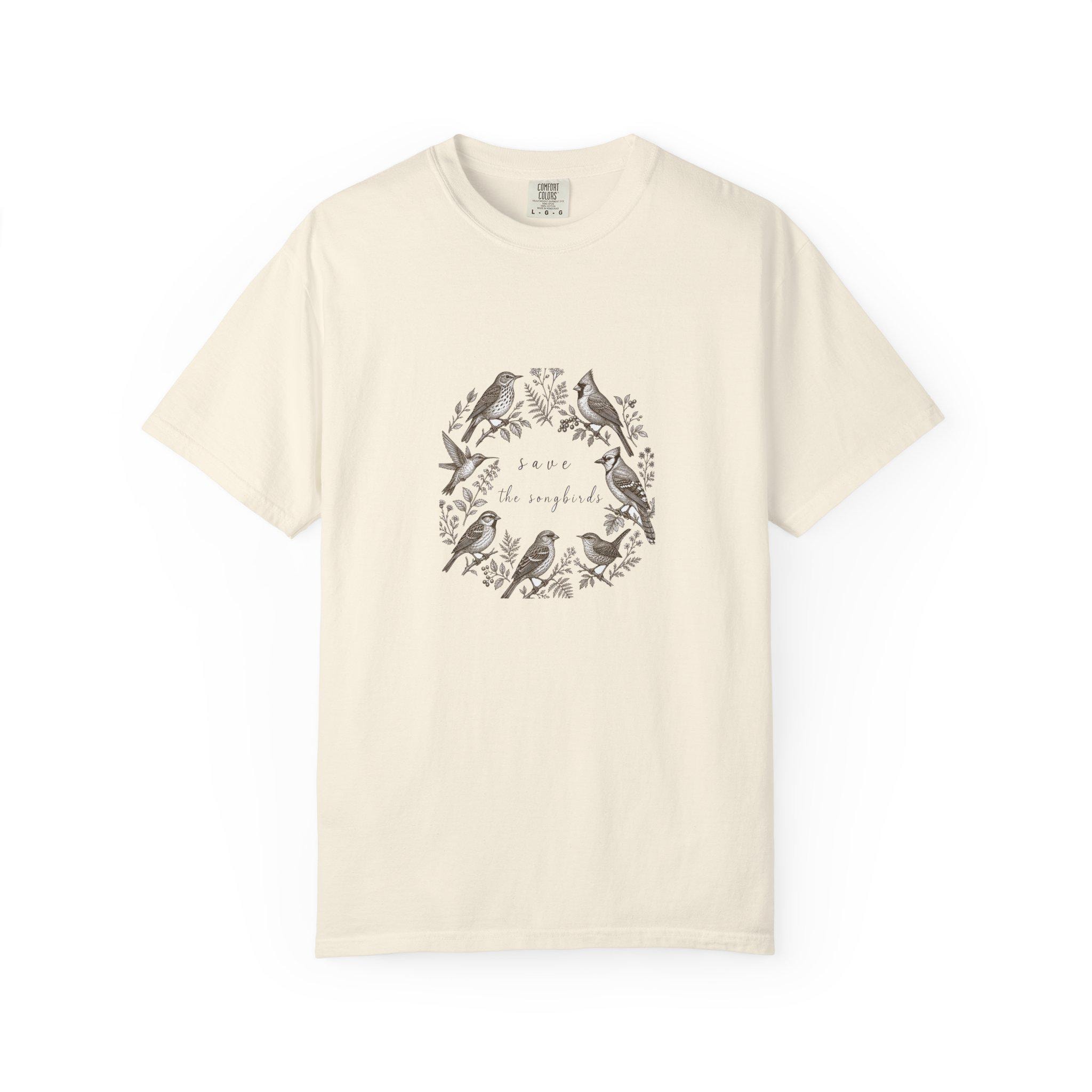 Save the Songbirds Bird Watcher Shirt, Vintage Engraving Design, Bird Lover Tee