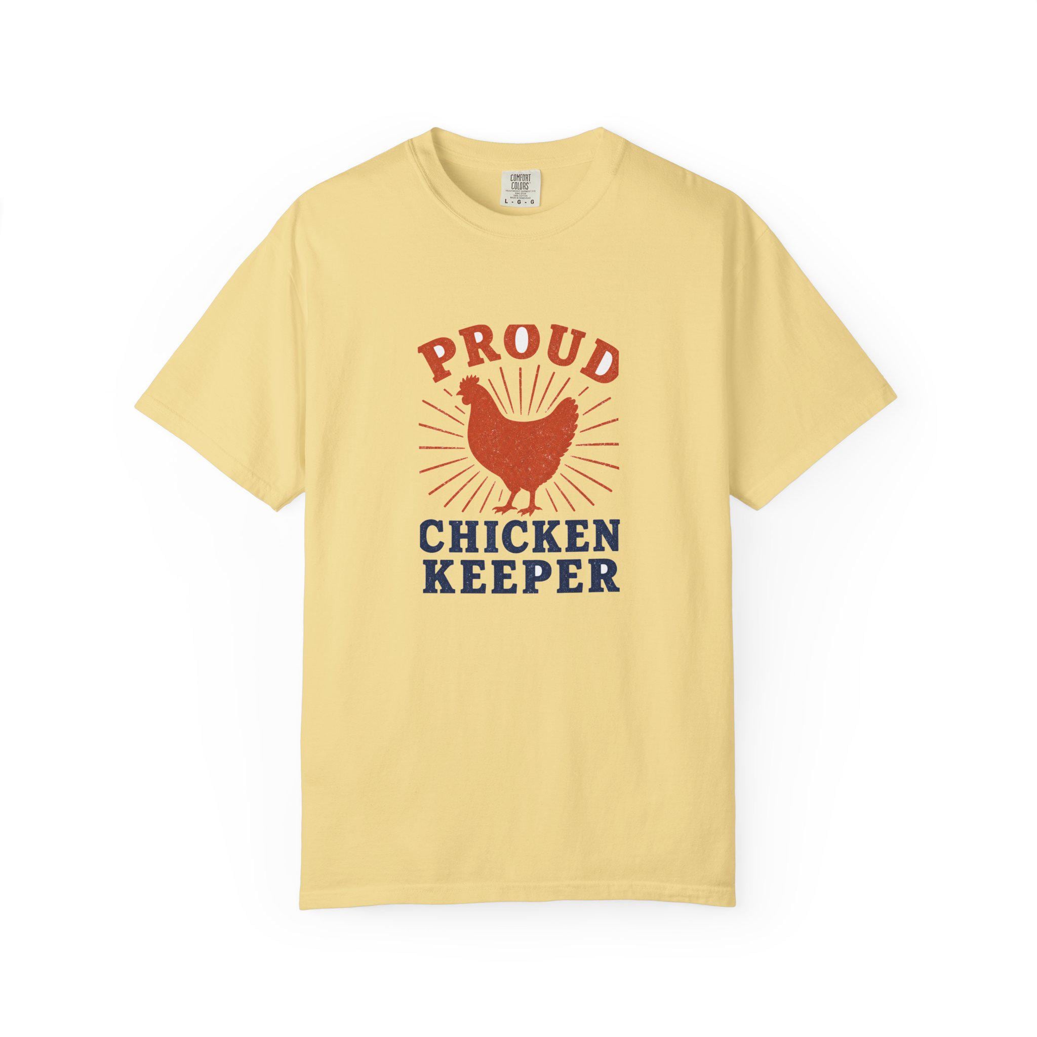 Backyard Chicken Shirt, Proud Chicken Keeper Tee, Vintage Farm Emblem Comfort Colors Gift
