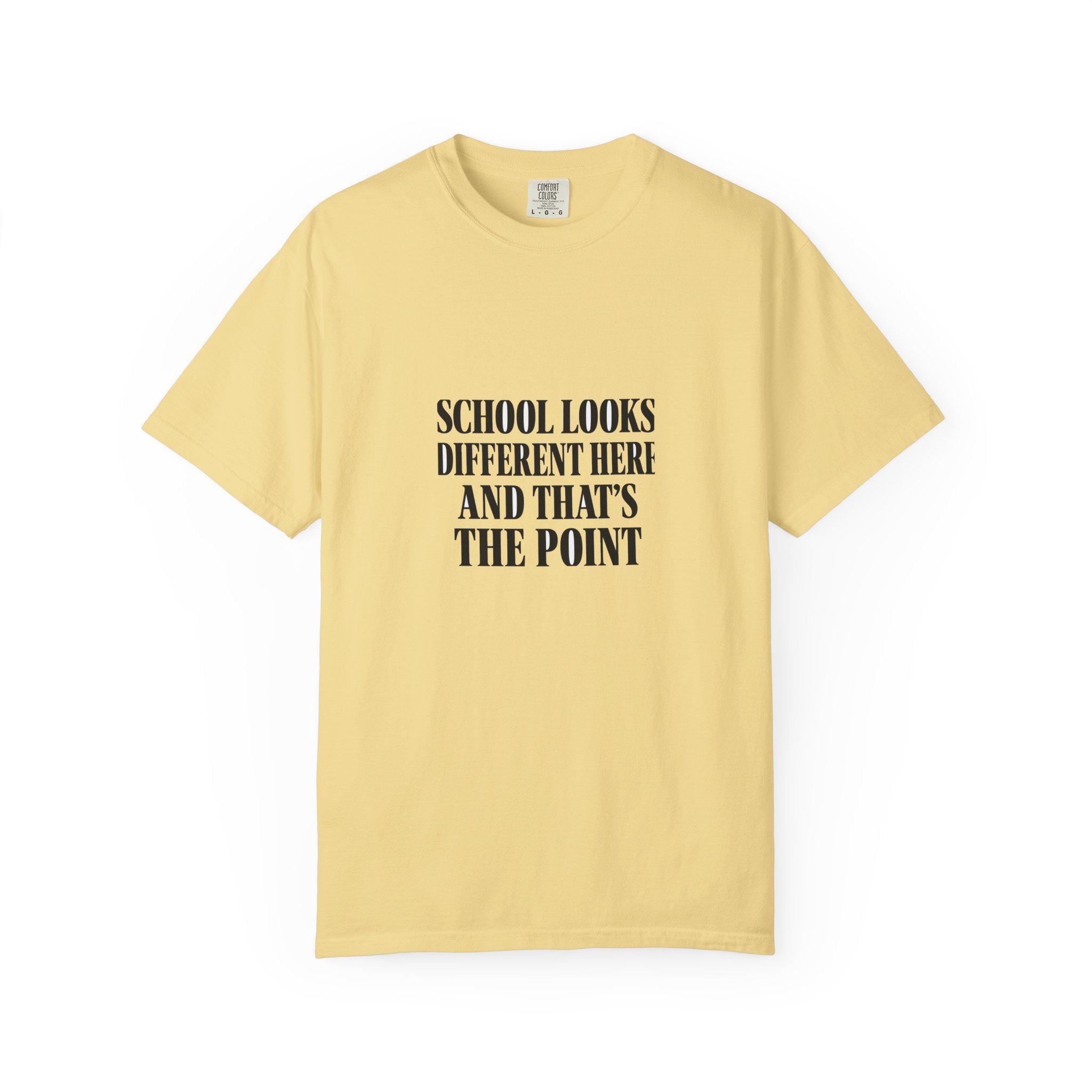 School Looks Different Here Shirt, Homeschool Mom Gift, Homeschool Mama Tee, Comfort Colors