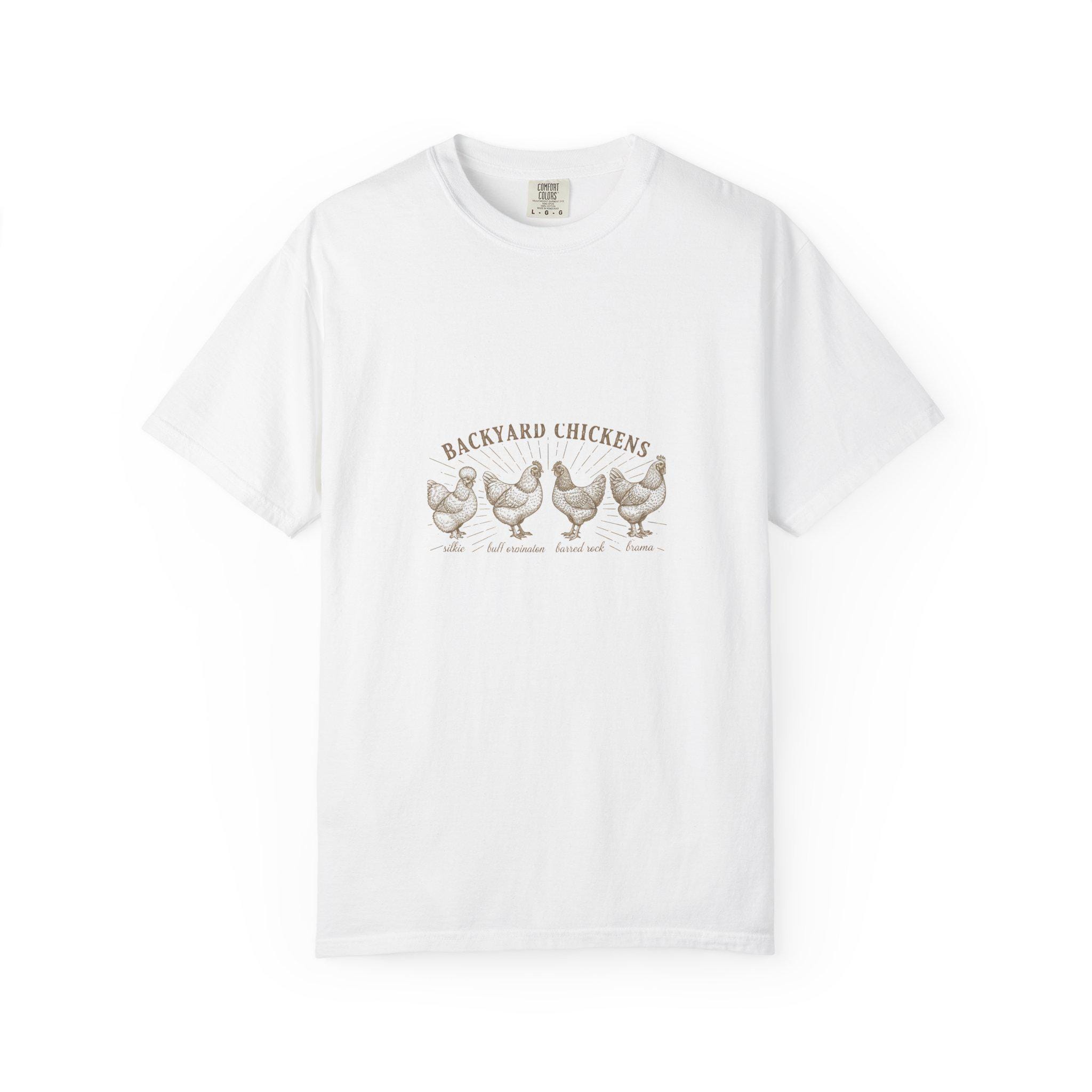 Backyard Chickens Shirt | Vintage Sunburst Hen Breeds Tee | Chicken Keeper Gift | Comfort Colors Farm Shirt