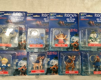 Vintage Rankin and Bass Rudolph the Red-Nosed Reindeer Character Keychain