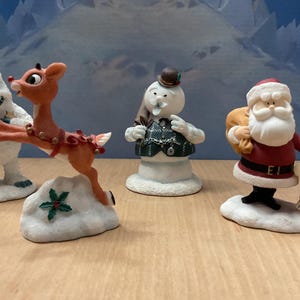 Rare Vintage Rankin and Bass Rudolph the Red-Nosed Reindeer Enesco Figures