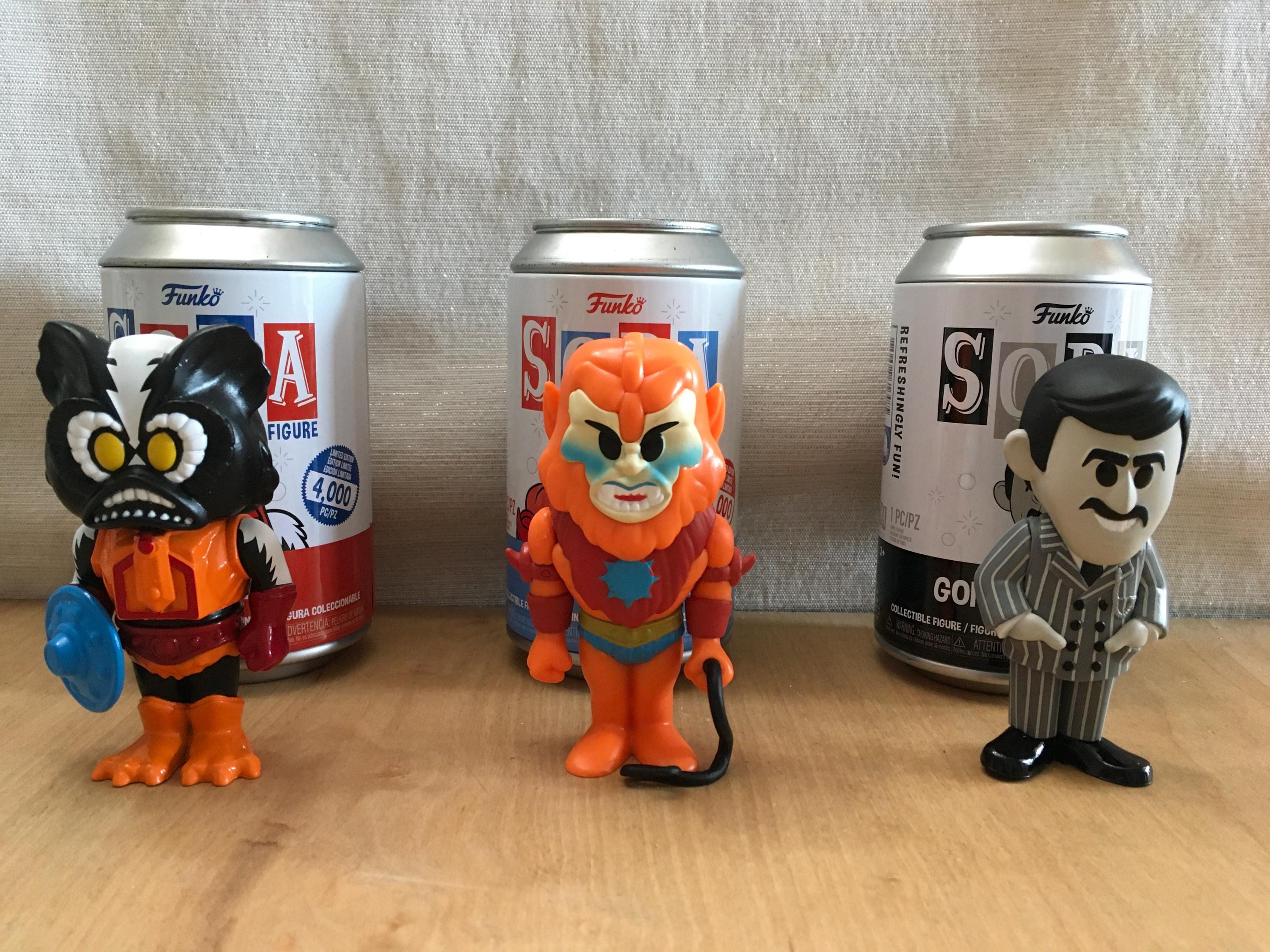 Funko Pop Soda Figures Stinkor, Beast Man and Gomez Addams - Etsy