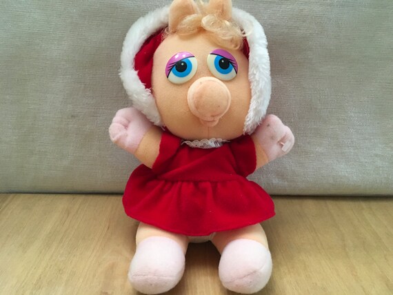 Vintage 1987 Miss Piggy Muppet Baby Plush - Etsy