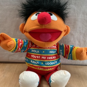 Vintage 1990’s Sesame Street “Bilingual Ernie” Stuffed Plush