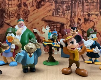 Vintage Disney Mickey's Christmas Carol Figure Set - Etsy