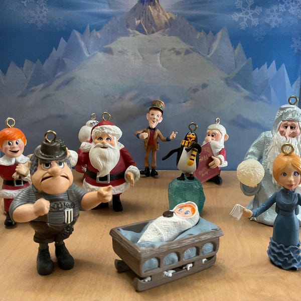 Vintage Rankin and Bass Santa Claus is Comin’ to Town Ornaments