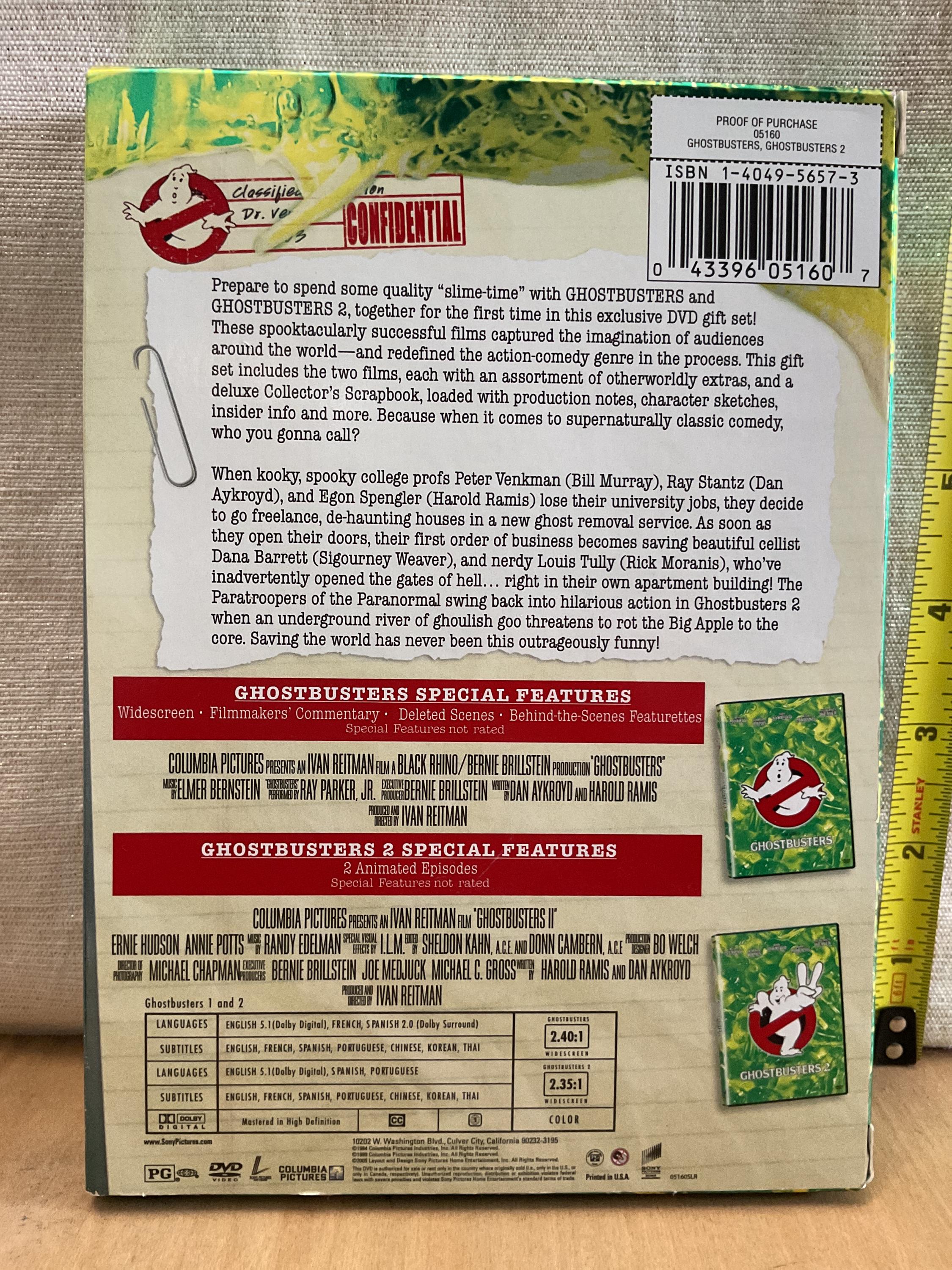 Ghostbusters 1 & 2 Double Feature Gift Set DVD - Etsy