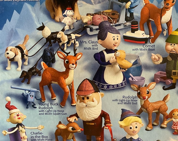 Vintage Rudolph the Red-nosed Reindeer Figures - Etsy