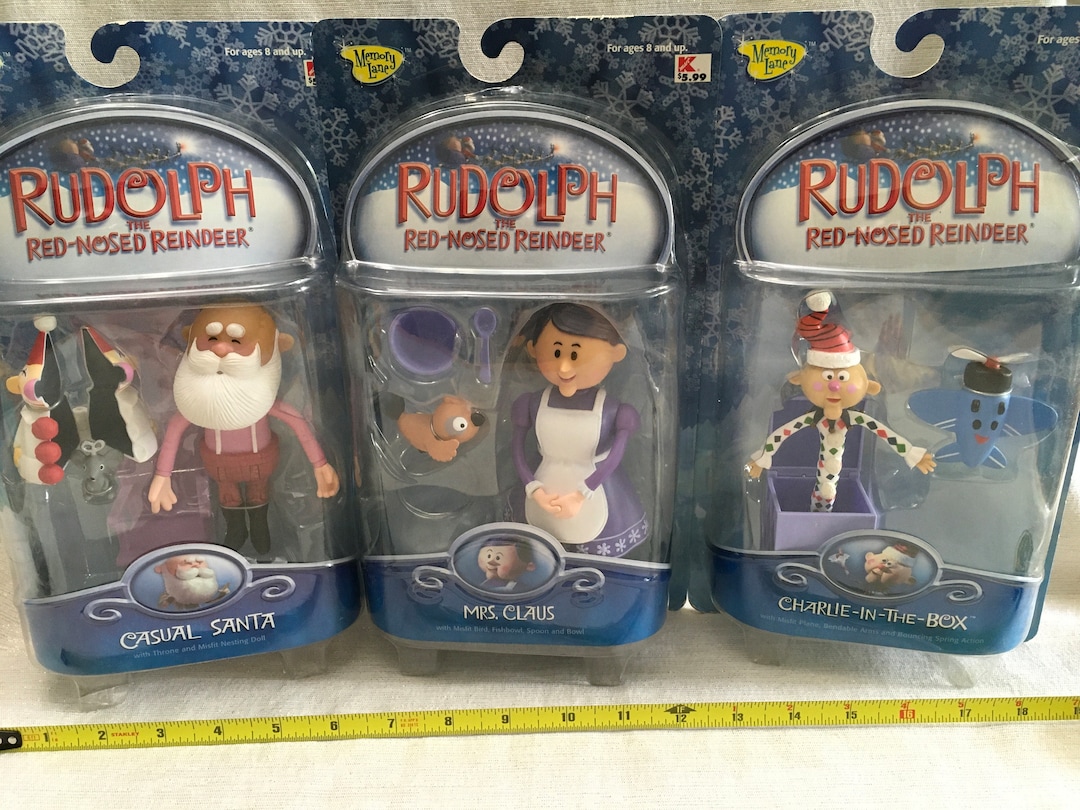 Vintage Rankin and Bass Rudolph the Red-nosed Reindeer Figures Trio - Etsy