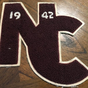 Antique NC Letterman Jacket Letter 1942