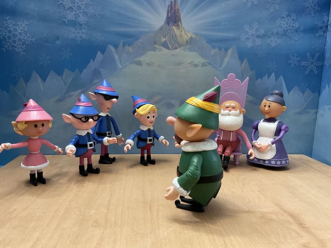Rankin and Bass Rudolph the Red-nosed Reindeer Figures: Elf Practice ...