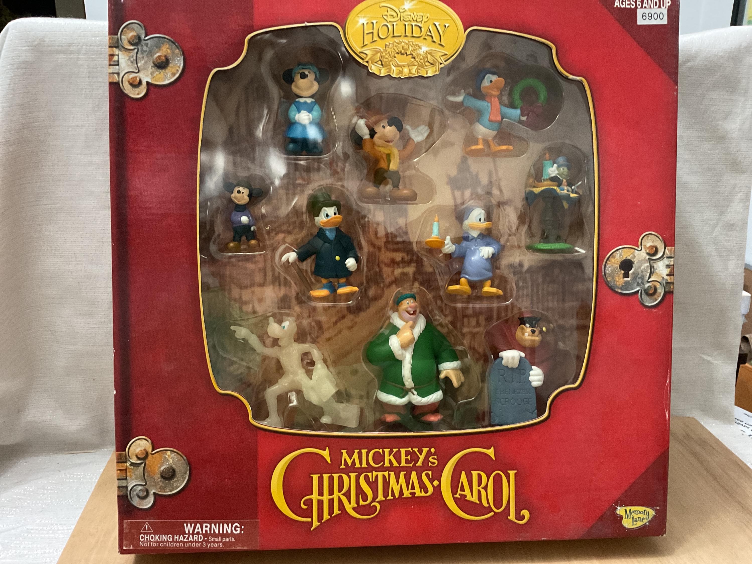 Vintage Disney Mickey's Christmas Carol Figure Set - Etsy