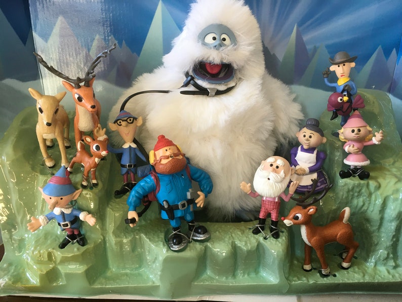 Vintage Rudolph the Red Nosed Reindeer Figures - Etsy