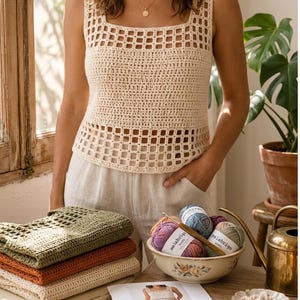Crochet Summer Top Pattern PDF,Mesh Crochet Shirt Tutorial,Beginner Friendly,Boho Beach Top,Women's Crochet Pattern,XS–5XL,instant Download