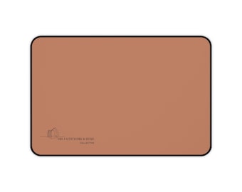 Minimal Leather Texture Desk Mat | Brown Office Mousepad