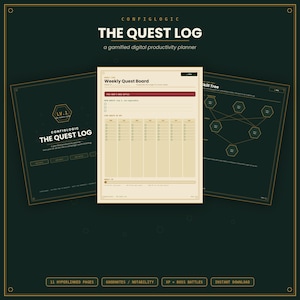 Gamified Digital Planner | RPG Productivity Quest Log (GoodNotes PDF)
