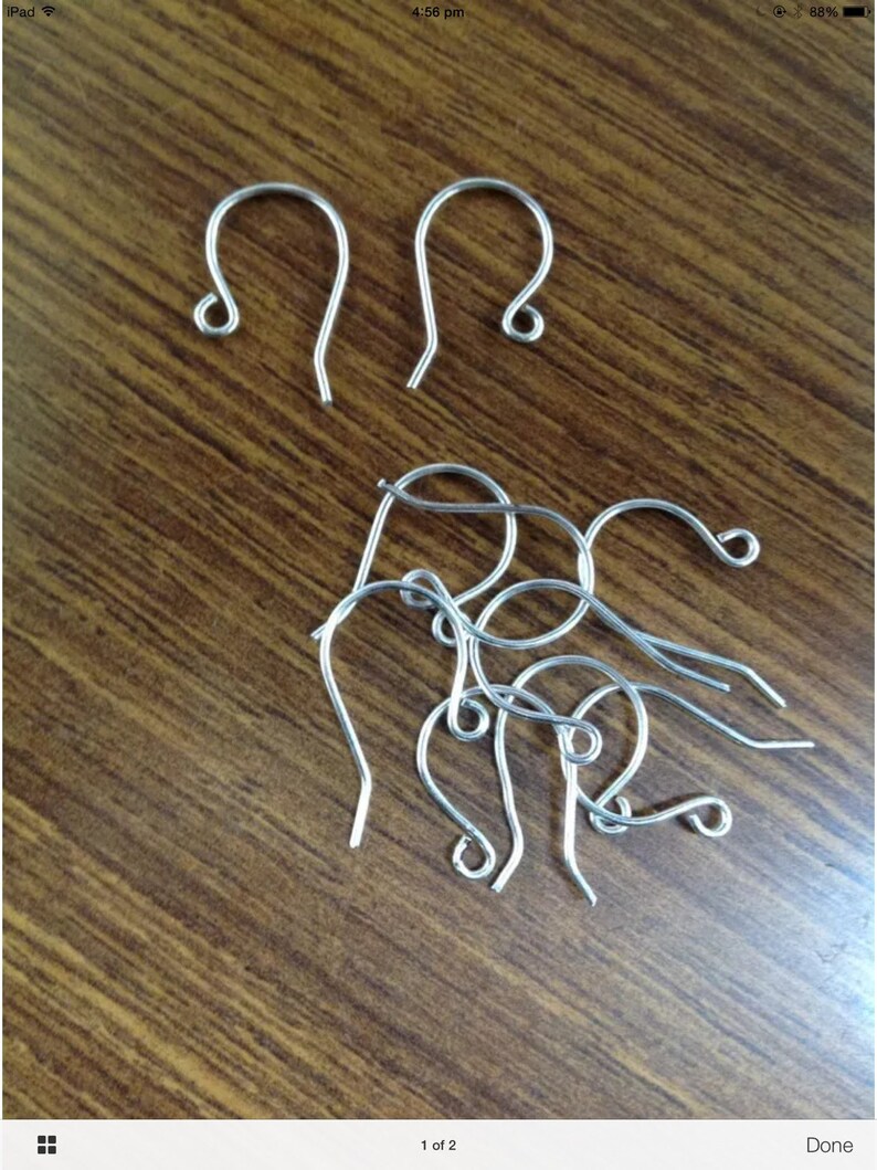 925 Sterling Silver Earring Hooks 21g 0.7mm Best Bulk Etsy