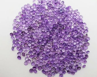 4 x Round Cut, Natural Amethysts, 3mm Loose Faceted Gemstones, Free Postage