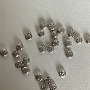Solderable Flower Accents, Sterling Silver Embellishments, Free Postage