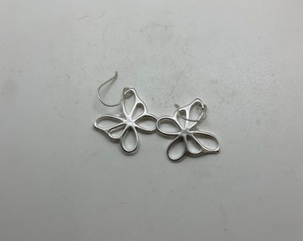 Silver Butterfly Earrings, With Sterling Silver Hooks, Free Postage!